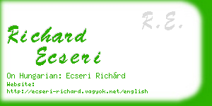 richard ecseri business card